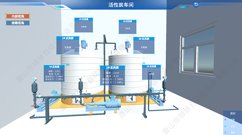 數字孿生活性炭車間界面